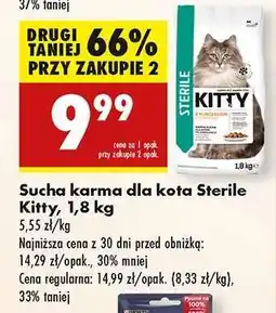Biedronka Sucha karma dla kota Sterile Kitty 1,8 kg oferta