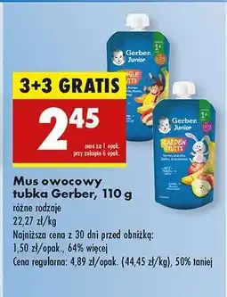 Biedronka Mus owocowy tubka Gerber, 110 g oferta