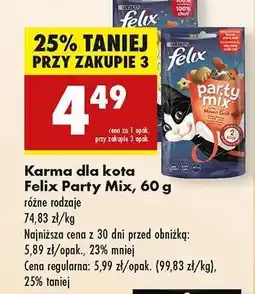 Biedronka Karma dla kota Felix Party Mix, 60 g oferta