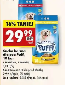 Biedronka Sucha karma dla psa Puffi, 10 kg oferta