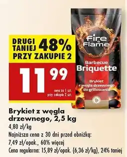 Biedronka Brykiet z węgla drzewnego, 2,5 kg oferta