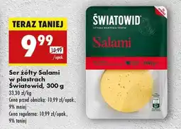 Biedronka Ser żółty Salami w plastrach Światowid , 300 g oferta