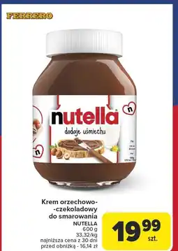Carrefour Market Krem orzechowo-czekoladowy do smarowania Nutella 600g Ferrero oferta