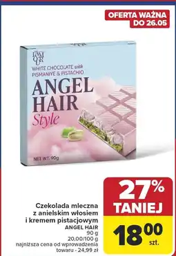 Carrefour Market Czekolada mleczna ANGEL HAIR z anielskim włosiem i kremem pistacjowym 90g I AM YOUR oferta
