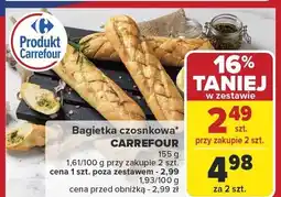 Carrefour Bagietka czosnkowa CARREFOUR 155g oferta