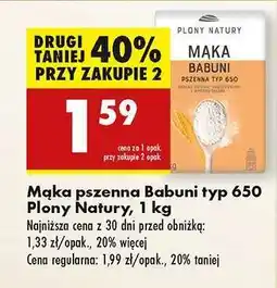 Biedronka Mąka pszenna Babuni typ 650 Plony Natury, 1 kg oferta