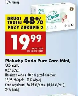 Biedronka Pieluchy Dada Pure Care Mini , 35 szt oferta