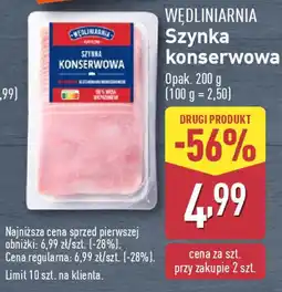 ALDI Wędliniarnia szynka konserwowa oferta