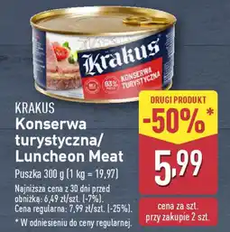 ALDI Krakus konserwa turystyczna/ luncheon meat oferta