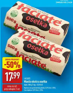 ALDI Masło ekstra osełka Łaciate 500g oferta