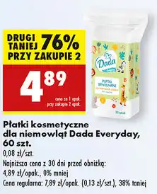 Biedronka Płatki kosmetyczne dla niemowląt Dada Everyday oferta