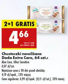 Biedronka Chusteczki nawilżane Dada Extra Care oferta