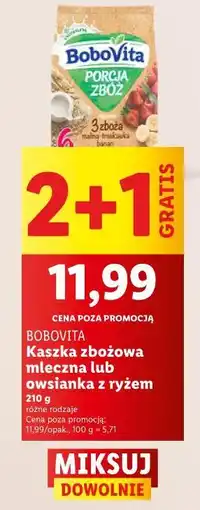 Lidl Kaszka zbożowa Bobovita oferta