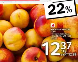 Selgros Nektarynka miąższ żółty 1kg Selgros oferta