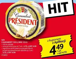 Selgros Ser camembert 120 g, brie 125 g różne rodzaje President oferta