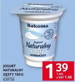 Selgros Jogurt naturalny gęsty 150 g Bakoma oferta