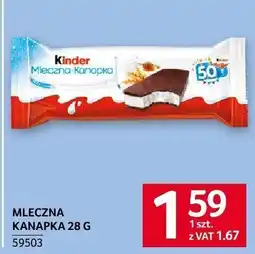 Selgros Mleczna kanapka 28 g Kinder oferta