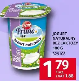 Selgros Jogurt naturalny bez laktozy 180 g Zott Primo oferta