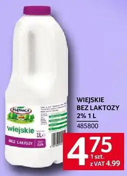 Selgros Mleko wiejskie bez laktozy 2% 1L Piątnica oferta