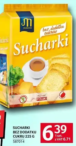 Selgros Sucharki bez dodatku cukru 225g Mamut oferta