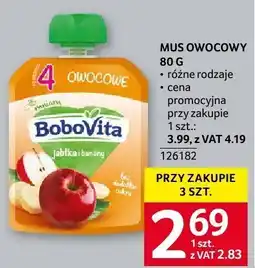 Selgros Mus owocowy BoboVita jabłka i banany 80g oferta