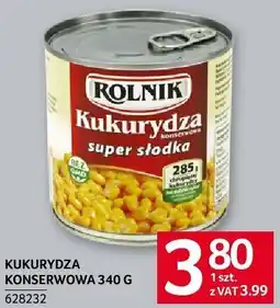 Selgros Kukurydza konserwowa Rolnik 340g oferta