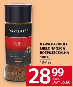 Selgros Kawa Davidoff mielona 250g, rozpuszczalna 100g oferta