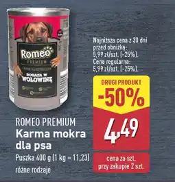 ALDI Romeo premium karma mokra dla psa oferta