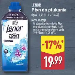 ALDI Lenor płyn do płukania oferta