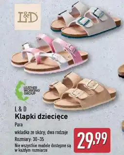 ALDI L & D Klapki dziecięce oferta