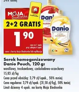 Biedronka Serek czekoladowo-orzechowy saszetka Danone danio oferta