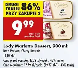 Biedronka Lody cherry brownie Marletto oferta