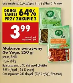 Biedronka Makaron świderki z czerwonej soczewicy Govege oferta