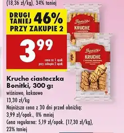 Biedronka Ciastka kruche z polewą kakaową Bonitki oferta