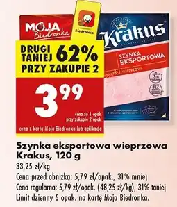 Biedronka Szynka eksportowa Krakus animex oferta