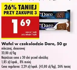 Biedronka Wafelek w czekoladzie mlecznej Eti dare oferta