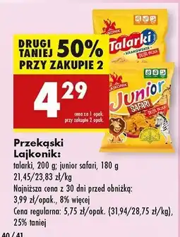 Biedronka Krakersy Lajkonik junior safari oferta