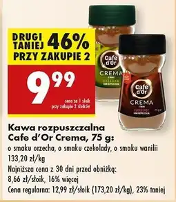 Biedronka Kawa o smaku wanilii Cafe d'or crema oferta