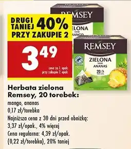 Biedronka Herbata zielona mango Remsey oferta