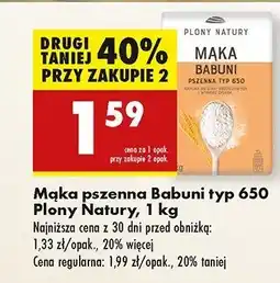 Biedronka Mąka babuni pszenna typ 650 Plony natury oferta