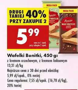 Biedronka Wafelki tasso z kremem kakaowym Bonitki oferta