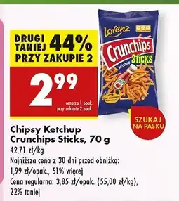 Biedronka Chipsy ketchupowe Crunchips sticks oferta