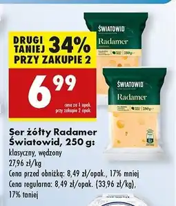 Biedronka Ser radamer wędzony Światowid oferta