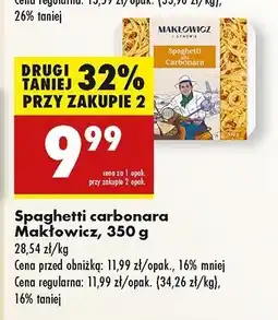 Biedronka Spaghetti carbonara Makłowicz i synowie oferta