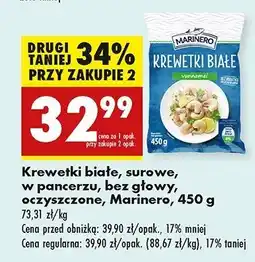 Biedronka Krewetki białe vannamei Marinero oferta