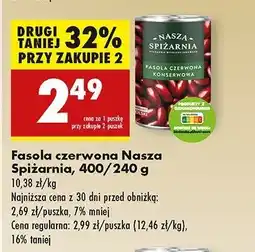 Biedronka Fasola konserwowa czerwona Nasza spiżarnia oferta