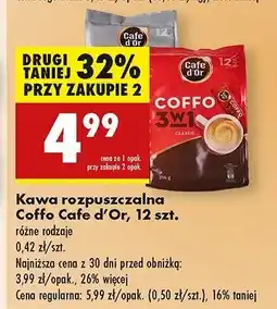 Biedronka Kawa rozpuszczalna 2 w 1 Cafe d'or coffo oferta