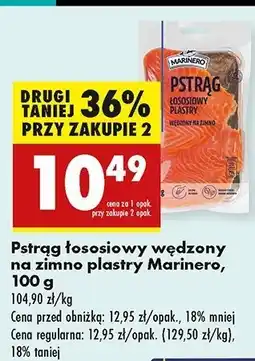 Biedronka Pstrąg łososiowy wędzony plastry Marinero oferta