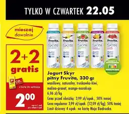 Biedronka Jogurt malina granat Fruvita skyr oferta