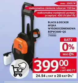 Selgros BLACK & DECKER MYJKA WYSOKOCIŚNIENIOWA BEPW2000-QS oferta